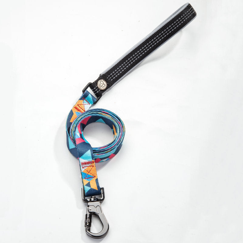 Geometric Pattern Dog Training Leash with Wrist Loop - My Store