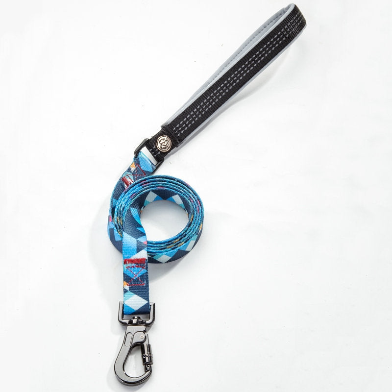 Geometric Pattern Dog Training Leash with Wrist Loop - My Store